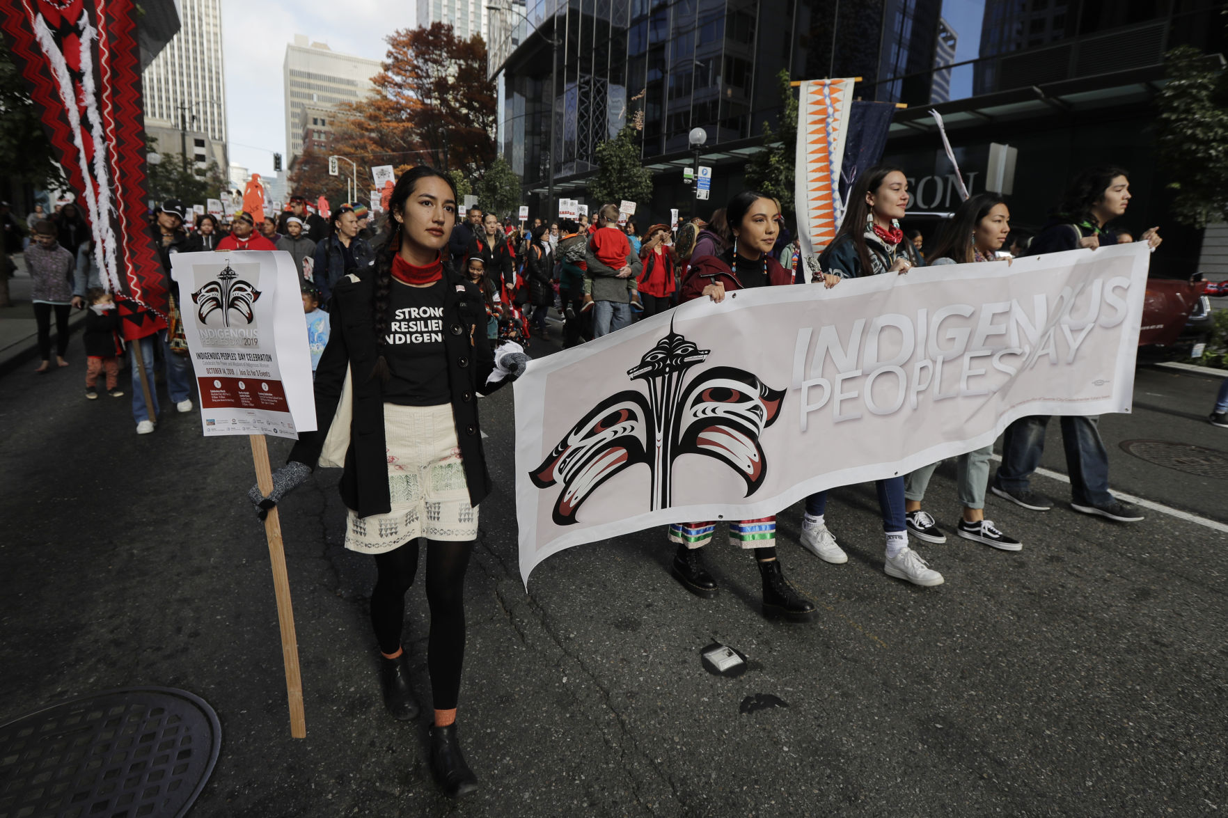 APTOPIX Indigenous Peoples Day Seattle